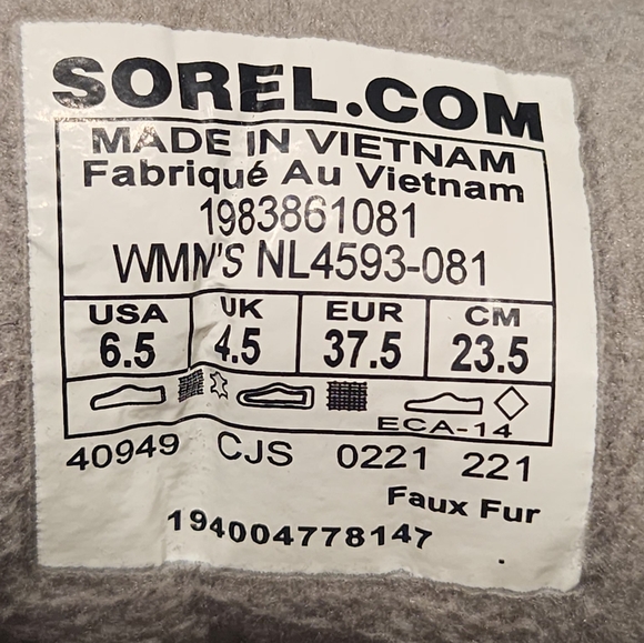 SOREL Kinetic RNEGD Sport Waterproof Insulated Boots - Gray/Pink - Size 6.5 - Picture 14 of 15